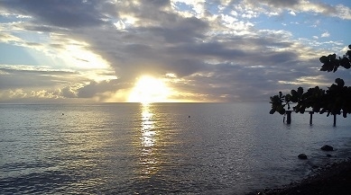 západ slunce u Dominiky